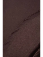 Šaty s kapucí a bočním rozparkem hnědé