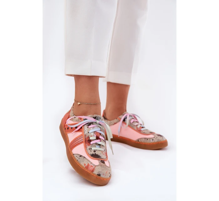 Dámské Kožené Tenisky Maciejka 06840-18 Oranžové
