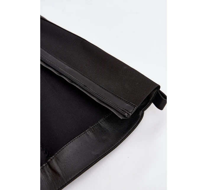 Dámské Kozačky Do Kolena Na Podpatku Eko Kůže Černé model 21705113 - Boto Dámské Kozačky Do Kolena Na Podpatku Eko Kůže Černé model 21705113 - Boto