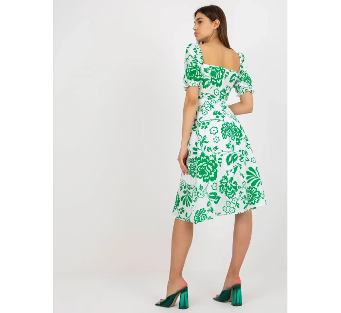 LK SK 508944 šaty.45P bílá zelená