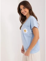 Bluzka RV BZ model 19768862 jasny niebieski - FPrice Bluzka RV BZ model 19768862 jasny niebieski - FPrice