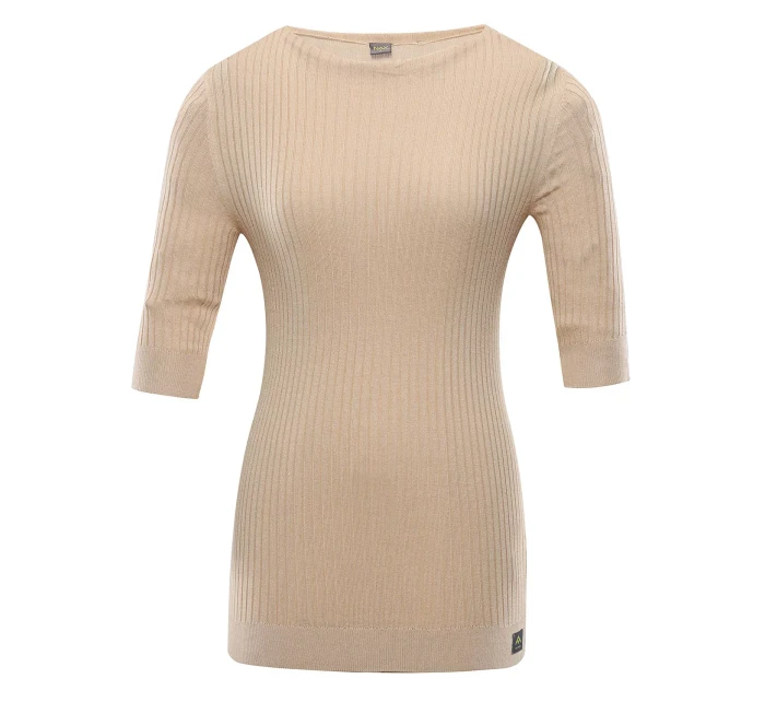 Dámské triko s tříčtvrtečním rukávem nax NAX NOVAKA beige Dámské triko s tříčtvrtečním rukávem nax NAX NOVAKA beige