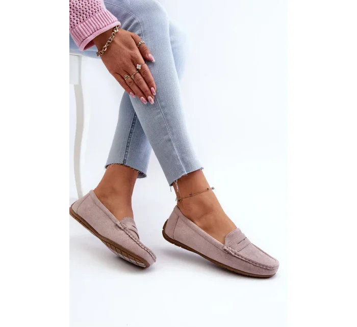 Dámské semišové mokasíny Purple Lenvie Dámské semišové mokasíny Purple Lenvie