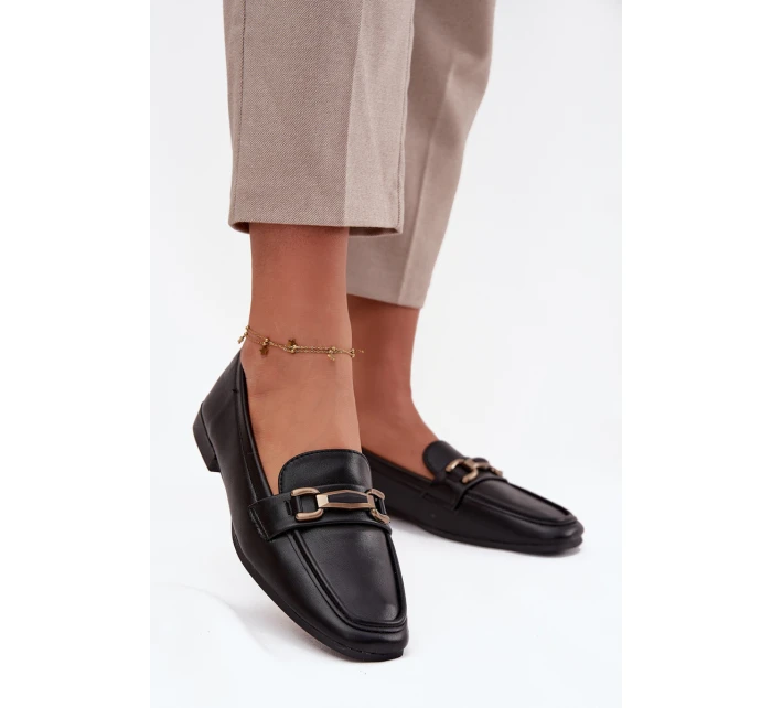 Dámské loafers polobotky s ozdobou Priscelle – černé