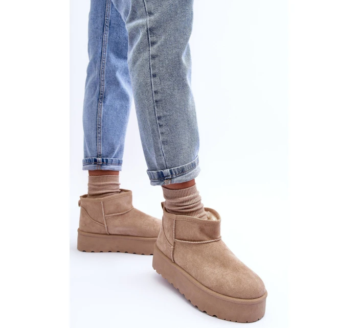 Kůže Boty Na Platformě Bežové model 21630209 - Boto Kůže Boty Na Platformě Bežové model 21630209 - Boto