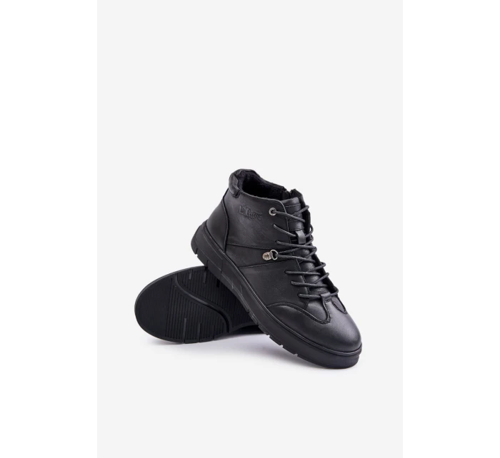 Kožené Zateplené Botky Sneakersy Pánské Černé model 21676829 - Lee Cooper