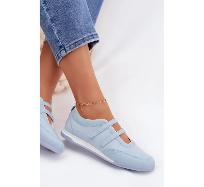 Sportovní dámské baleríny s pásky Modré model 21956199 - Boto