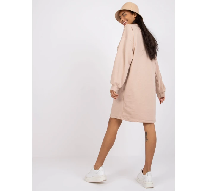 Dámské šaty Dress-EM-SK-717.33X-béžová