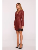 Zavinovací šaty z  bordó model 21295912 - Moe