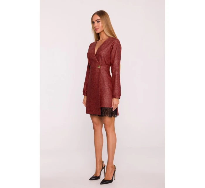 Zavinovací šaty z  bordó model 21295912 - Moe