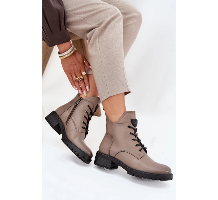 Dámské kotníkové boty na podpatku Vinceza – šedé Dámské kotníkové boty na podpatku Vinceza – šedé