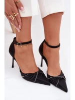 Dámské lodičky se zirkony - černé Katlina Dámské lodičky se zirkony - černé Katlina