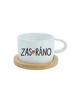 ZAS_RÁNO - bílý hrníček makronka 200 ml