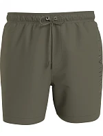 Pánské koupací kraťasy - KM00718 MSP - khaki - Calvin Klein