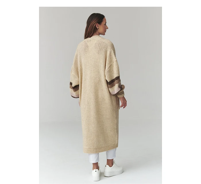 Svetr na zapínání  model 226865 Makadamia