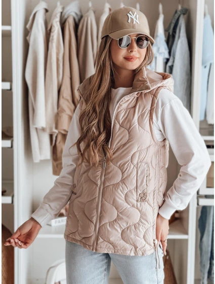 VESOLITA dámská přechodná prošívaná vesta růžová FashionStreet TY4879