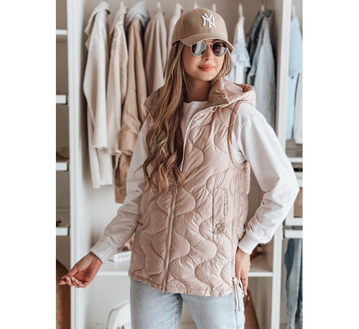 VESOLITA dámská přechodná prošívaná vesta růžová FashionStreet TY4879