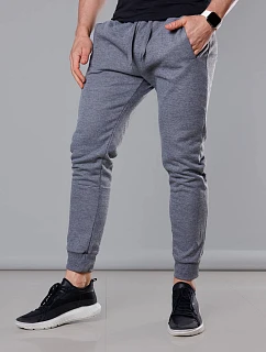Tmavě šedé pánské teplákové kalhoty model 18347798 - J.STYLE