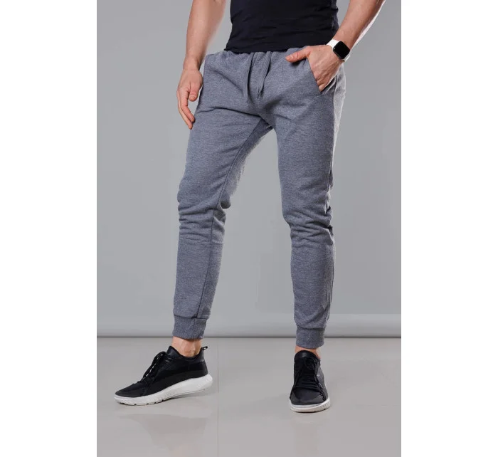 Tmavě šedé pánské teplákové kalhoty model 18347798 - J.STYLE Tmavě šedé pánské teplákové kalhoty model 18347798 - J.STYLE