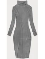 Šedé tužkové šaty s rolákem model 20082429 - NEW COLLECTION