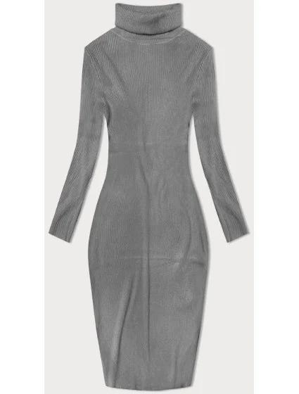 Šedé tužkové šaty s rolákem model 20082429 - NEW COLLECTION