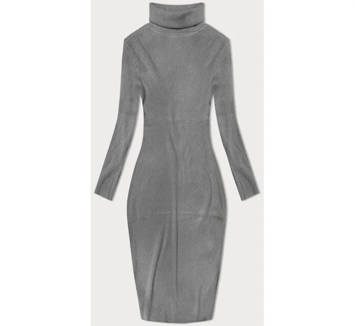 Šedé tužkové šaty s rolákem model 20082429 - NEW COLLECTION