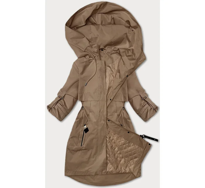Tmavě béžová dámská bunda typu větrovka S'West (B8357-12)