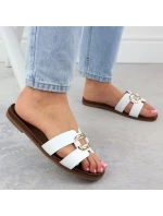 Dámské žabky s ornamentem bílé Sergio Leone SK077H