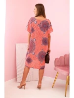 Dámské bavlněné šaty s orientálním vzorem malina