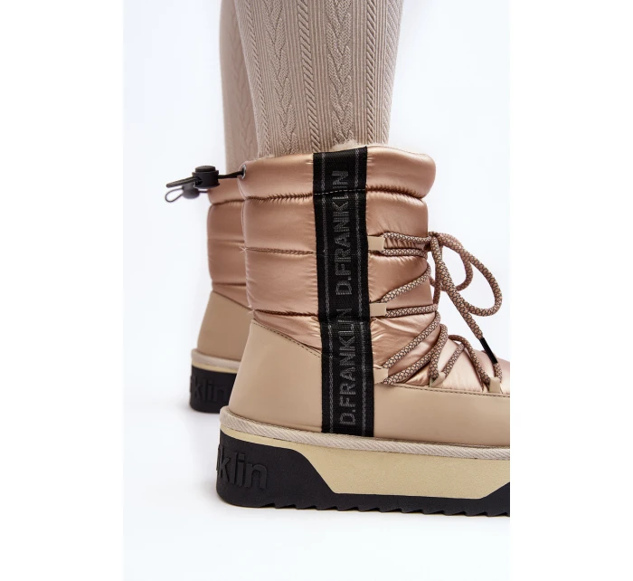 Dámské sněhové boty s podrážkou Bežové model 21640524 - D.Franklin Dámské sněhové boty s podrážkou Bežové model 21640524 - D.Franklin