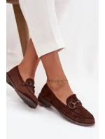 Dámské s ozdobným detailem eko semišové Čokoládové model 21714965 - Boto