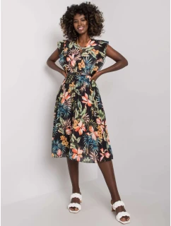 Šaty DHJ SK 13198.27 černá a zelená