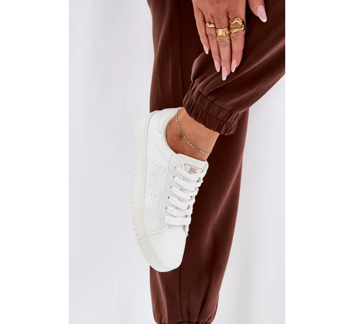 Dámské nízké tenisky z ECO kůže Big Star – bílé Dámské nízké tenisky z ECO kůže Big Star – bílé