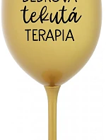 DEDKOVA TEKUTÁ TERAPIA - zlatý pohár na víno 350 ml