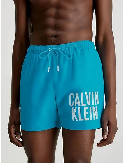Pánské střední plavecké šortky se stahovací šňůrkou  sv. modrá  model 18394386 - Calvin Klein