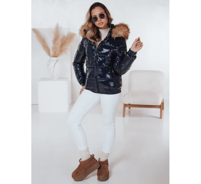 Dámská zimní bunda s kapucí MELANI navy blue FashionStreet TY4487