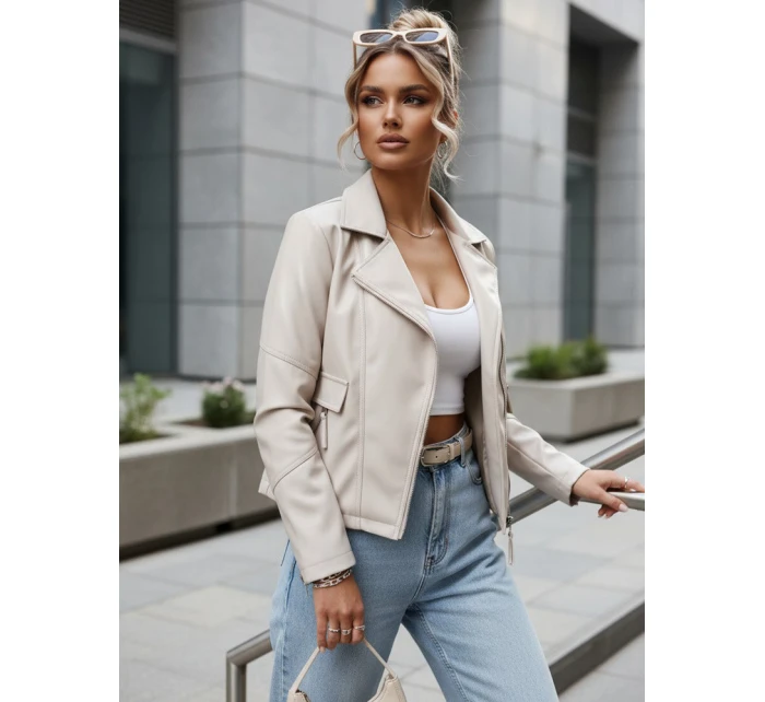 FashionStreet dámské krátké kožené boty Ramones light beige TY5630