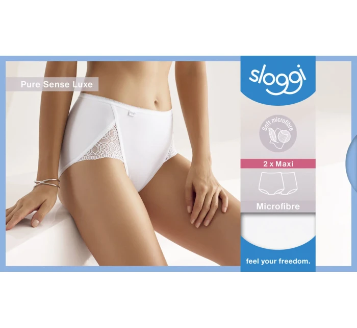 Dámské kalhotky Sloggi Pure Sense Luxe Maxi C2P bílé