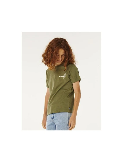 Chlapecké tričko RIP CURL Eternal Shred Art Tee-Boy, zelené, dětské