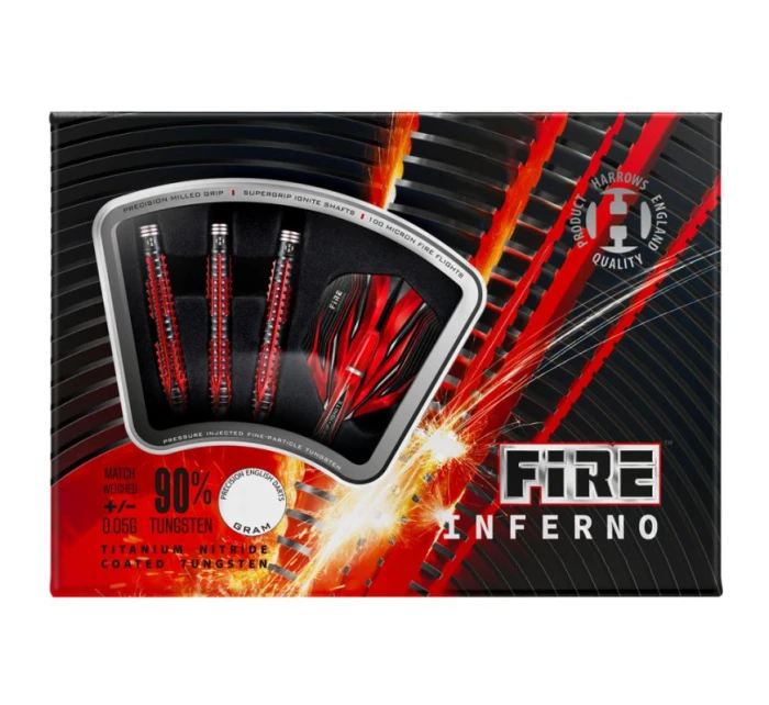 Šipky Harrows Fire Inferno 90% Steeltip HS-TNK-000013898