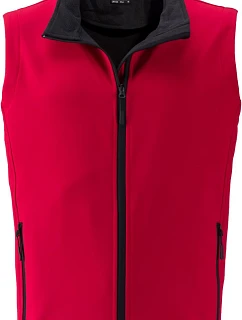 Daiber JN 1128 Pánská 2-vrstvá promo softshellová vesta 02.1128 red/black