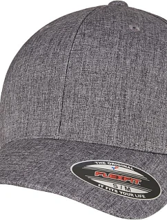 Flexfit 6350 6 panelová kšiltovka "Heatherlight" 55.6350 dark grey melange
