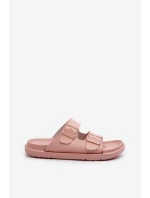 Lehké dámské pěnové pantofle s přezkami Big Star model 21660731 růžové - Big Star Shoes Lehké dámské pěnové pantofle s přezkami Big Star model 21660731 růžové - Big Star Shoes