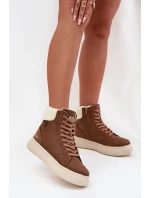 Dámské zimní boty s kožíškem Lee Cooper LCJ-25-01-3735 hnědé