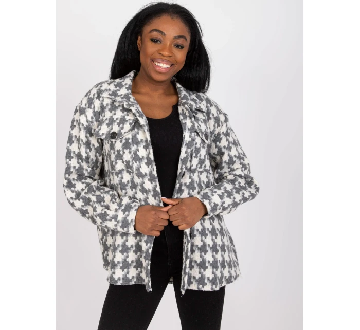 Košile EM KS U178.14 bílá šedá