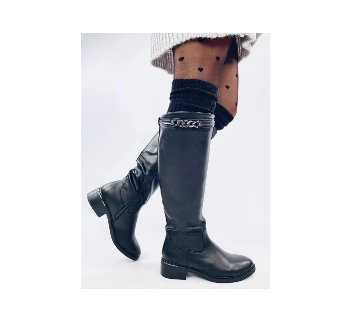 Dámské kozačky YY-52 černé - Inello Dámské kozačky YY-52 černé - Inello