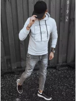 Pánská šedá mikina Dstreet BX5468