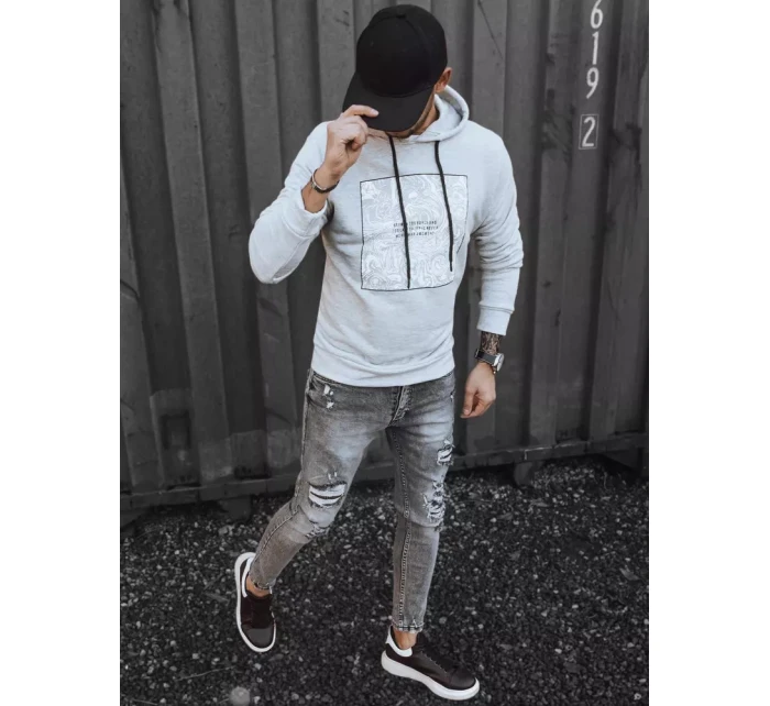 Pánská šedá mikina Dstreet BX5468