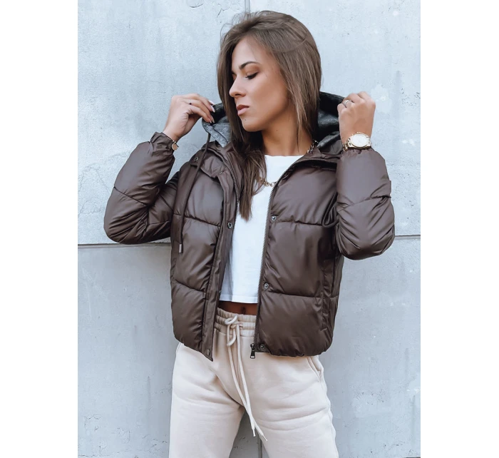 Dámská prošívaná bunda hnědá Dstreet model 21971044 - FashionStreet
