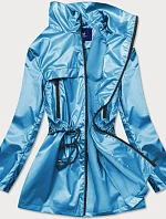 Světle modrá tenká dámská bunda se stojáčkem (AG5-017)